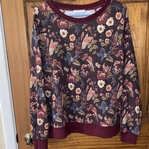 Staccato embroidered look floral shirt size L